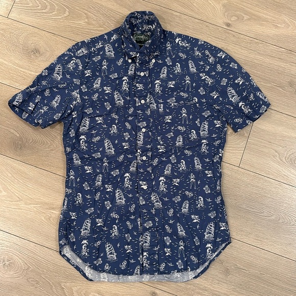 Gitman Brothers short sleeve Hawaiian pattern - Picture 1 of 4